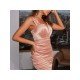  Pure Color Satin Backless Women's Sleeveless Dress