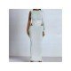 One Sleeve Bodysuit And Maxi Skirt Sets For Women