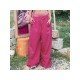 Trendy Solid Wide Leg Drawstring Casual Trousers