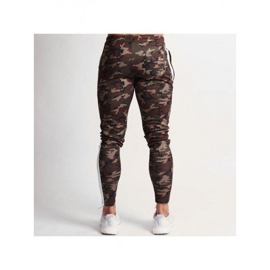 Drawstring Camouflage Skinny Pants For Men