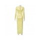  Elegant Hollowed Out Women's Long Sleeve Dress