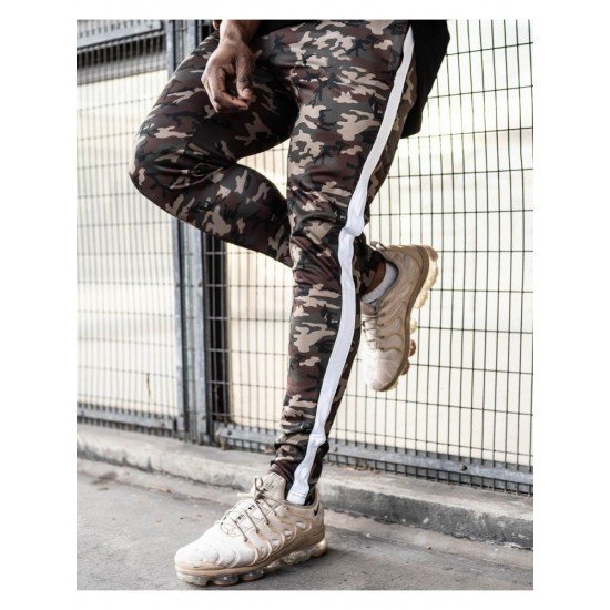 Drawstring Camouflage Skinny Pants For Men