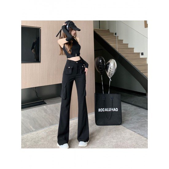  2022 Casual High Waist Women's Black Pants