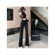  2022 Casual High Waist Women's Black Pants