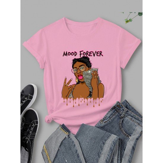 Hip Hop Women Graphic Short Sleeve T Shirts