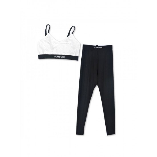 Black White Summer 2 Piece Workout Sets