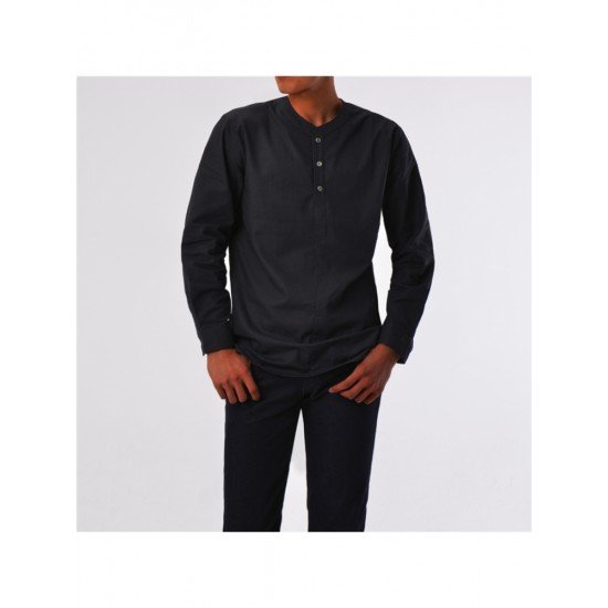 Fall Solid Black Shirts For Men