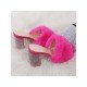  Women's Summer Plush Rhinestone High Heels