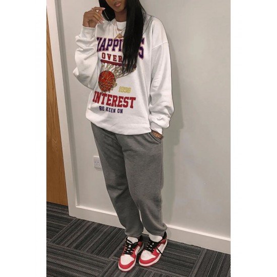 Sports Women Matching 2piece Sweatshirt And Trouser Sets