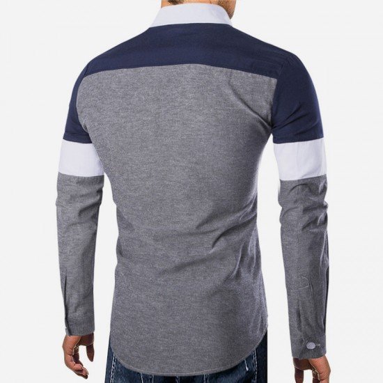  Casual Loose Men's Long Sleeve Shirt