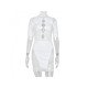 Nightclub Cut Out White Bodycon Dresses