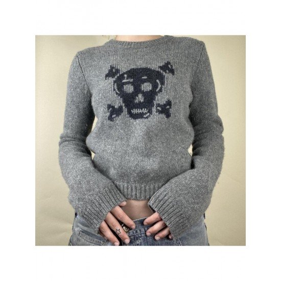  2022 Autumn Round Neck Skull Women's Sweater