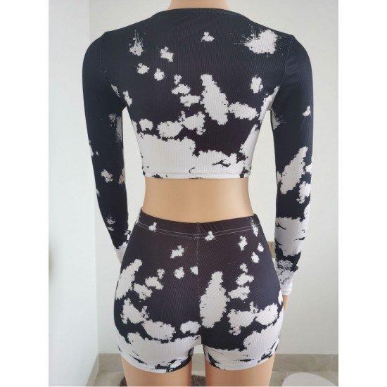  Fashion Casual Crop Top And Shorts Women's Sets