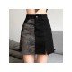 Designer Patchwork Black Short Skirts