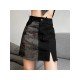 Designer Patchwork Black Short Skirts