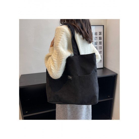 Casual Black Canvas Tote Bags