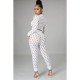 Hollow Out White Matching 2 Piece Trouser Sets