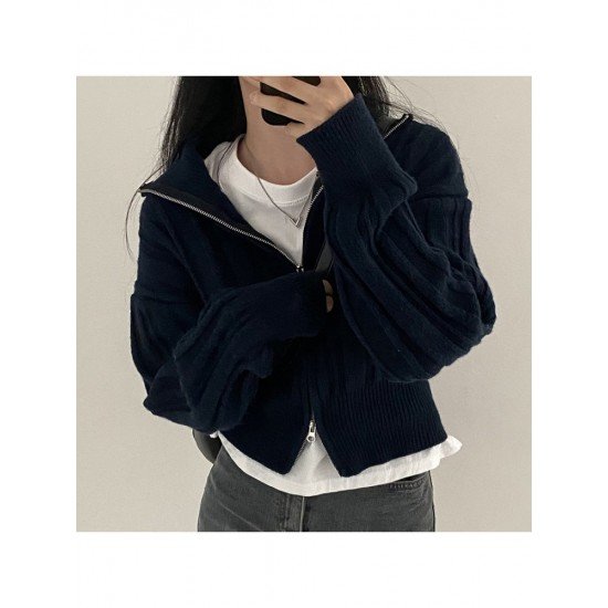  2022 Fall Pure Color Hooded Women's Wool Coats