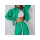  Pure Color Long Sleeve Women's Casual Sets