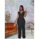  Casual V Neck Sleeveless Women's Jumpsuit