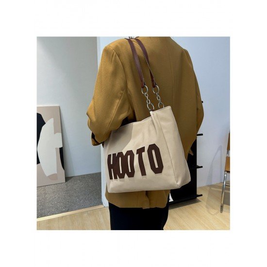 Casual Travel Letter Patchwork Shoulder Tote Bags