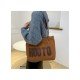 Casual Travel Letter Patchwork Shoulder Tote Bags