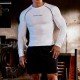 Sports White Jogger Long Sleeve Tees For Men