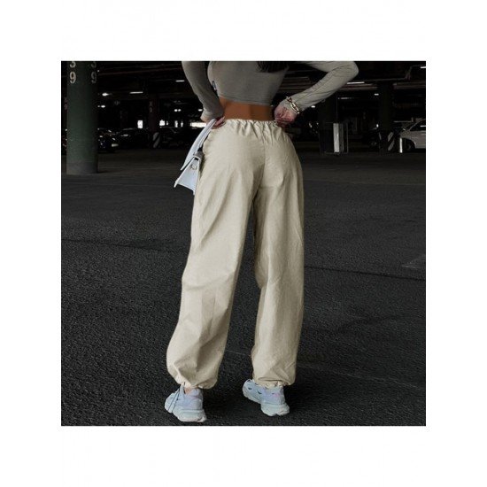  Pure Color Casual Women's Long Pants