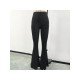  2022 High Waist Pure Color Flared Pants