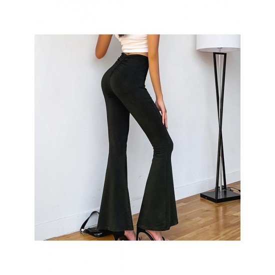  2022 High Waist Pure Color Flared Pants