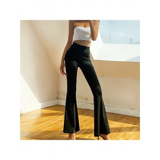  2022 High Waist Pure Color Flared Pants