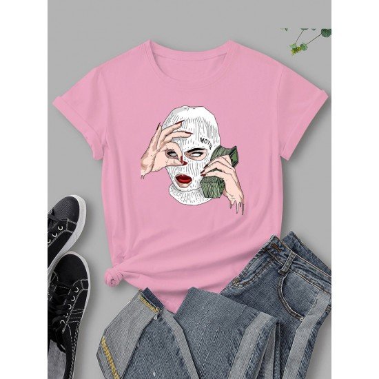 Latest Short Sleeve Graphic T Shirt Tops For Women