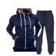 Casual Active Hooded Coat And Pant Sets For Men