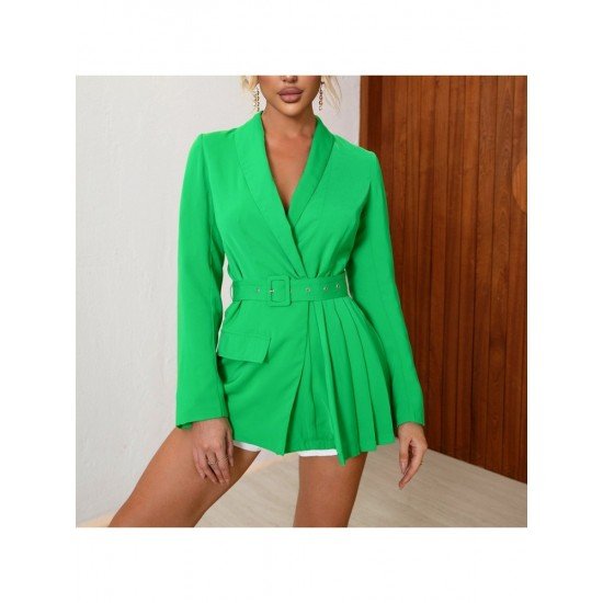  2022 Fashion Pure Color Women's Long Sleeve Coats