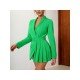  2022 Fashion Pure Color Women's Long Sleeve Coats