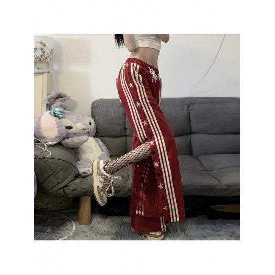 Casual Star Drawstring Long Trousers For Women