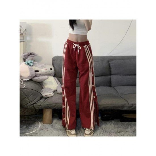 Casual Star Drawstring Long Trousers For Women