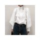 New Designer White Turtle Neck Ladies Blouse