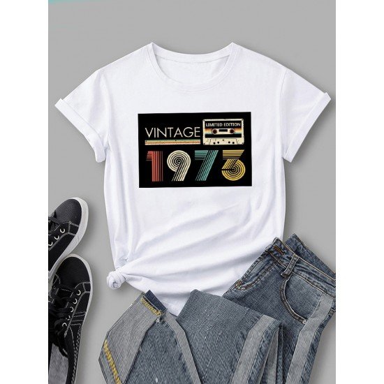 Tape Graphic Short Sleeve Top T Shirts