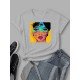 Street Graphic Short Sleeve Ladies T Shirt Tops