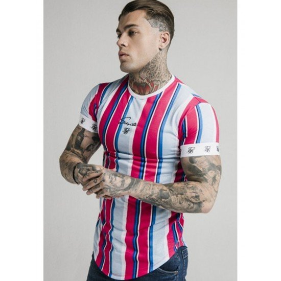  Summer Fashion Striped Contrast Color Men's T-Shirt