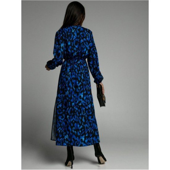  Vacation Printing Split Hem Women's Mid-length Dress