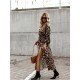  Vacation Printing Split Hem Women's Mid-length Dress