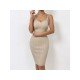  Sexy V Neck Pure Color Sleevelss Dress