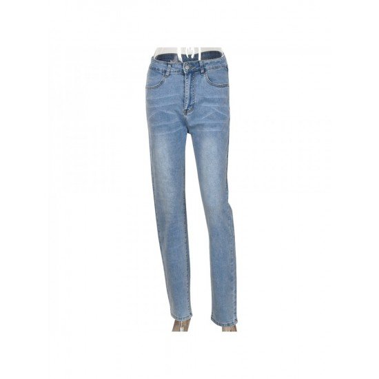 Ladies Cut Out Pencil Jean Trousers