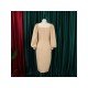 Latest Solid Lantern Sleeve Backless Long Sleeve Dress