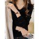  2022 Pure Color V-Neck Women Knitwear