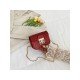  PU Pure Color Sequined Shoulder Bag For Women