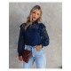  2022 Pure Color Lace Women's Long Sleeve Top