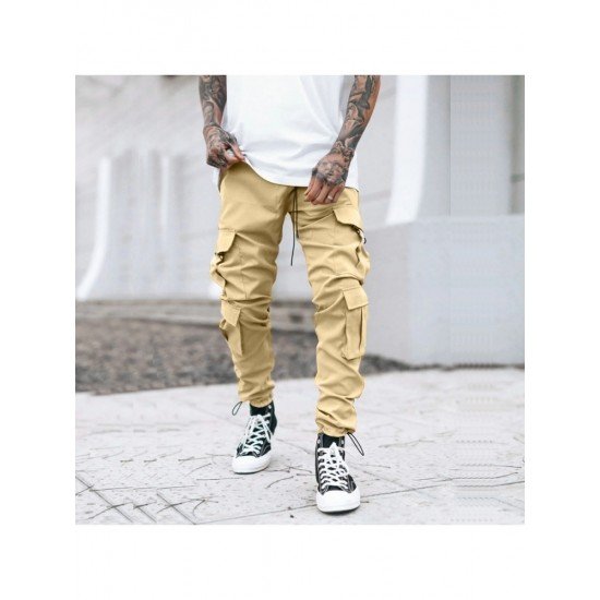  Casual Pure Color Work Trousers For Men